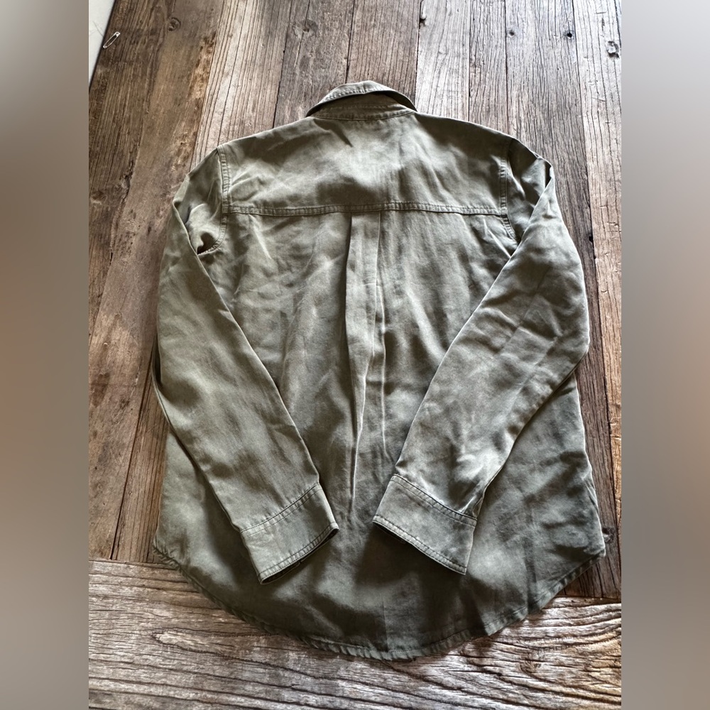 Splendid Green Button Down With Track Stripe. Nwo… - image 2